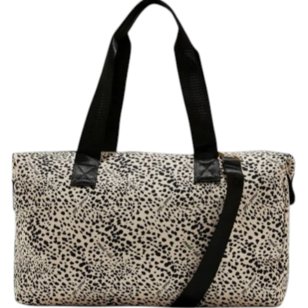 Mali + Lili Signature Leopard Print Weekender Bag Travel Tote Large Canvas